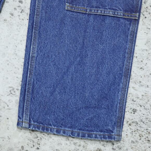 Vintage Carhartt B73 DST Faded Blue Jeans Denim Double Knee Carpenter Pant 29x32 - Picture 13 of 16